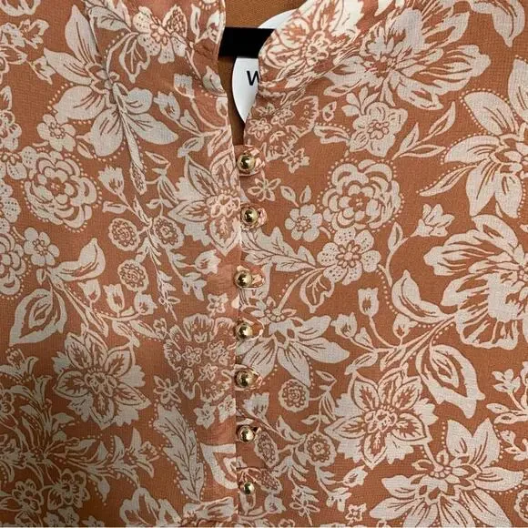 Ces Femme bohemian floral long‎ sleeves autumn chiffon tunic - Picture 4 of 11